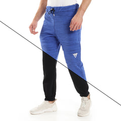 "VIGA" double face sweatpants- Heather Blue*Black