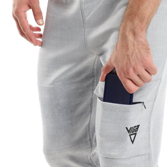 "VIGA" double face sweatpants- Heather Black*Grey