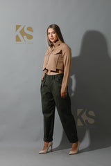 Pockets Cropped Shirt