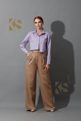 High Waist Wide Leg Trousers