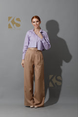 High Waist Wide Leg Trousers