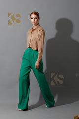 High Waist Wide Leg Trousers