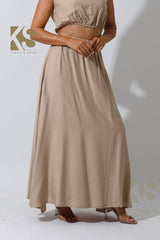 Maxi Side Slite Skirt Set