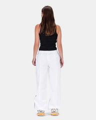 Parachute Pants White With Black Lines