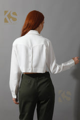 Pockets Cropped Shirt