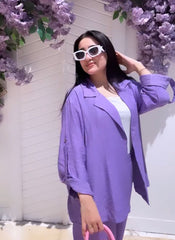 Purple Blazer Set