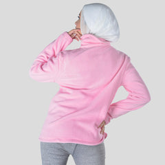 Doe Polar Quarter zipper Sweatshirt- Pink