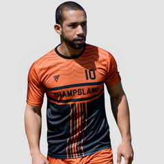 Viga black and orange soccer jersey ( add your name )