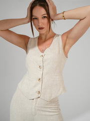 Linen suit waistcoat