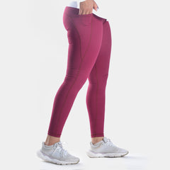 Doe side pocket elevate leggings- Burgundy