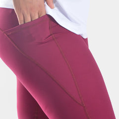 Doe side pocket elevate leggings- Burgundy