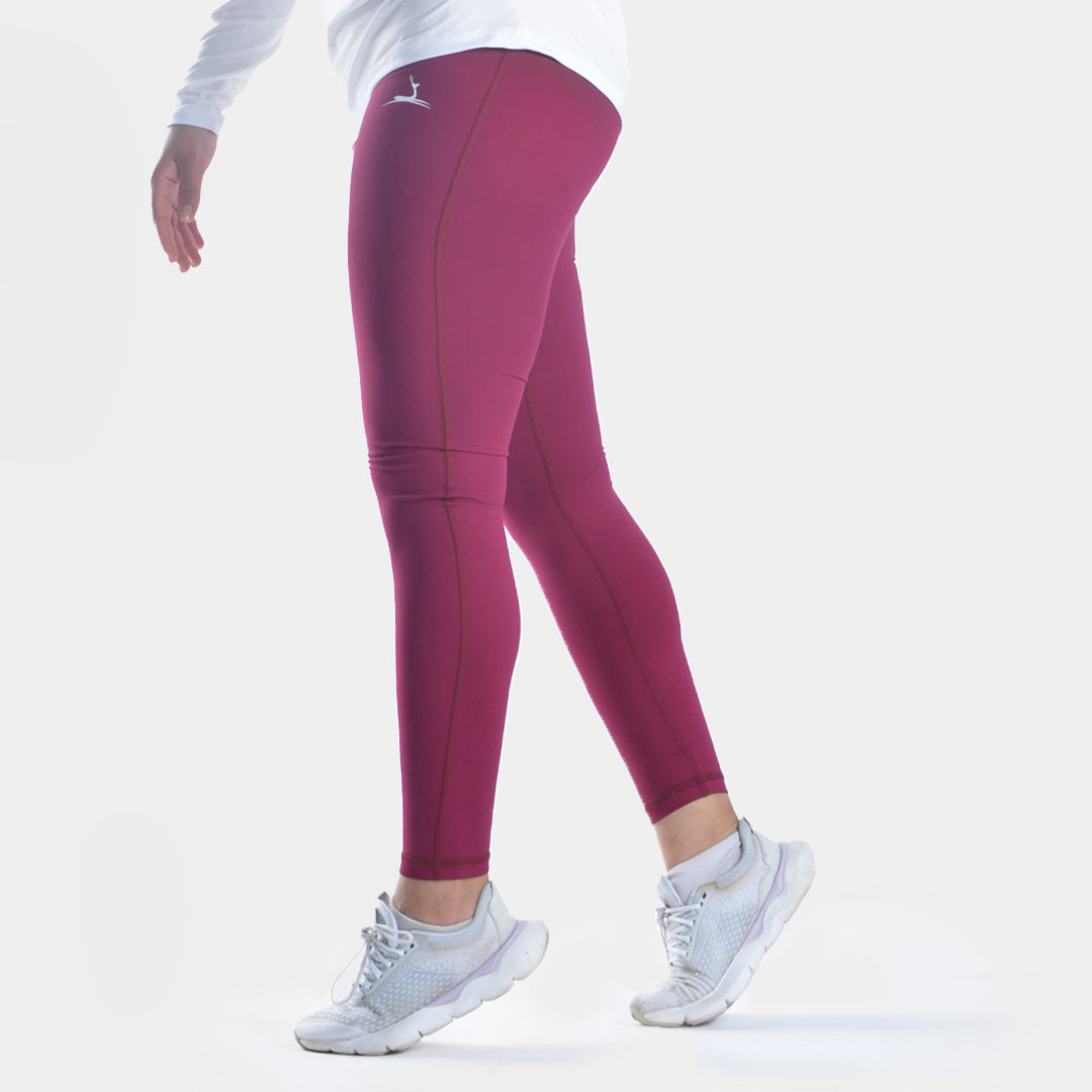 Doe side pocket elevate leggings- Burgundy