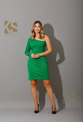 Slinky One Shoulder Bodycon Dress