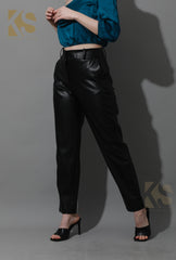 Leather Chino Trousers