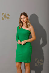 Slinky One Shoulder Bodycon Dress