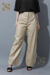 Leather Wide Leg Trousers