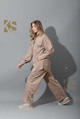 Co-Ord Suede pocket Shirt & Trousers