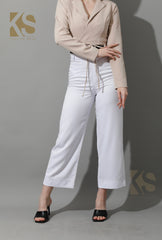 Cropped wide leg pants