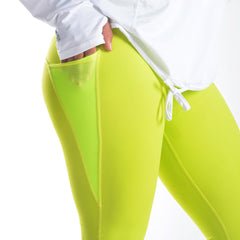 Doe side pocket elevate leggings - LIME GREEN