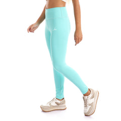 Plain Sportive Stretch Leggings-Mint Green