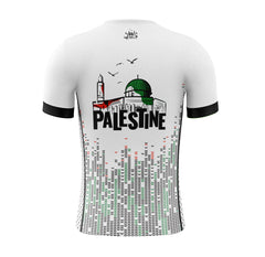 Palestine White Soccer T-shirt