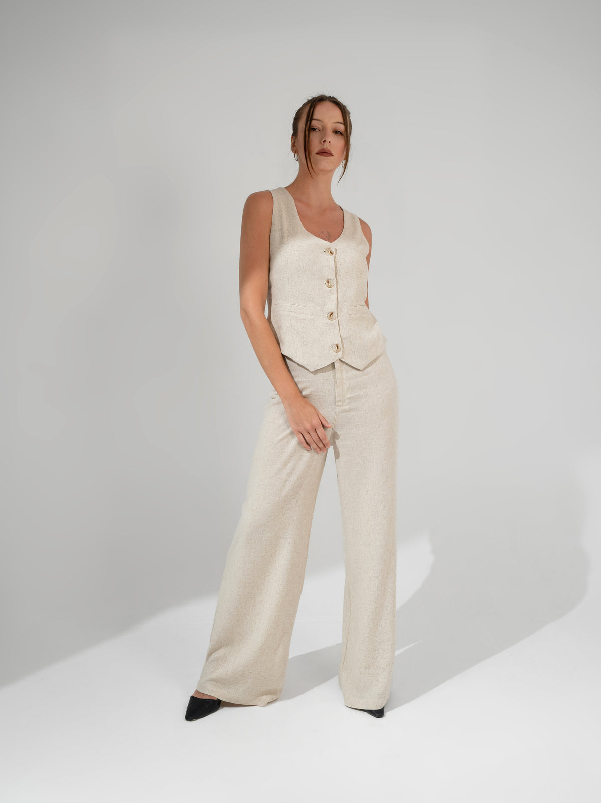 Linen suit trousers