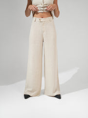 Linen suit trousers