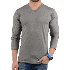 V-Neck Heather Grey Basic Tee