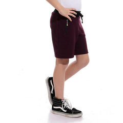 Boys Side Zipped Pockets Shorts