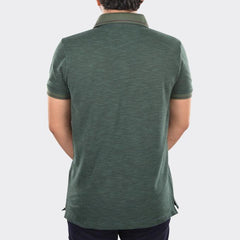 Side Wind Cotton Polo shirt - Heather Green