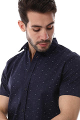 Self Pattern Buttons Down Closure Shirt