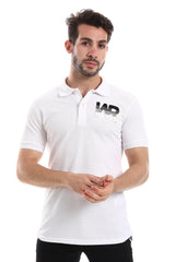 Side Stitched Patch Cotton Polo Shirt