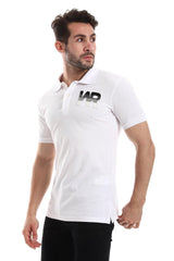 Side Stitched Patch Cotton Polo Shirt