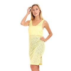 Side Slits Sleeveless Knitted Cover-up