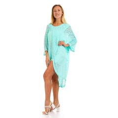 Front Slit Wide Round Neck Cover-up