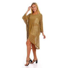 Front Slit Wide Round Neck Cover-up