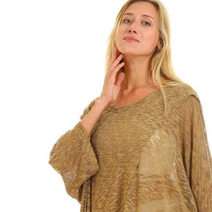 Front Slit Wide Round Neck Cover-up