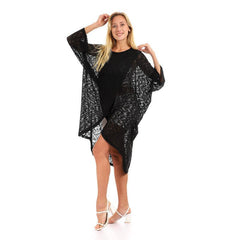 Front Slit Wide Round Neck Cover-up