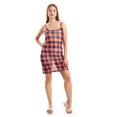 Plaids Sheer Short Cover-Up