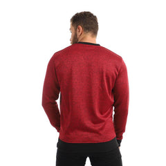 Knitted V-neck Slip On Sweatshirt