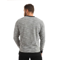 Knitted V-neck Slip On Sweatshirt