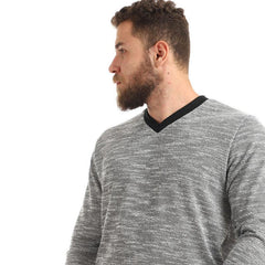 Knitted V-neck Slip On Sweatshirt