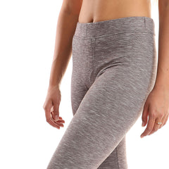 Heather Dark Grey Elastic Waist Cotton Leggings