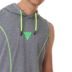 Viga contrast sleeveless hoodie - 5 colors