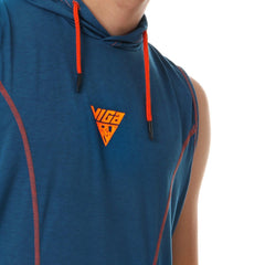 Viga contrast sleeveless hoodie - 5 colors