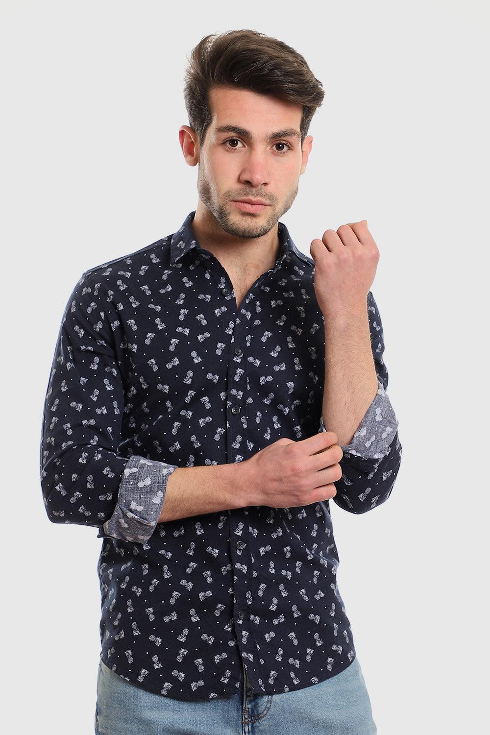 Buttons Down Pineapple Long Sleeves Shirt