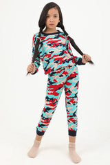 Camouflage Full Sleeves Pajama Set