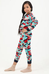 Camouflage Full Sleeves Pajama Set