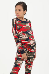 Camouflage Full Sleeves Pajama Set