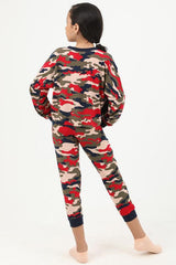 Camouflage Full Sleeves Pajama Set